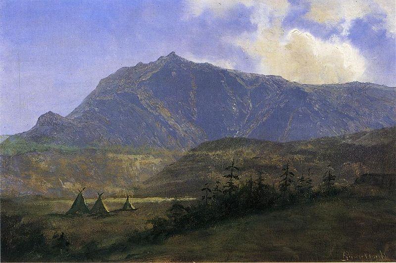 Albert Bierstadt Indian Encampment [Indian Camp in the Mountains] France oil painting art